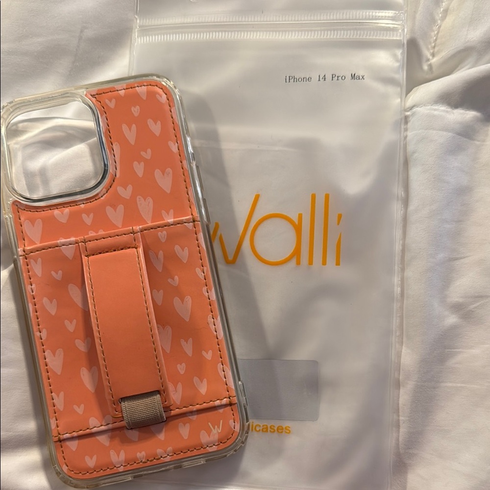 Vibrant Orange Phone Case with Textured Surface and Kickstand Feature